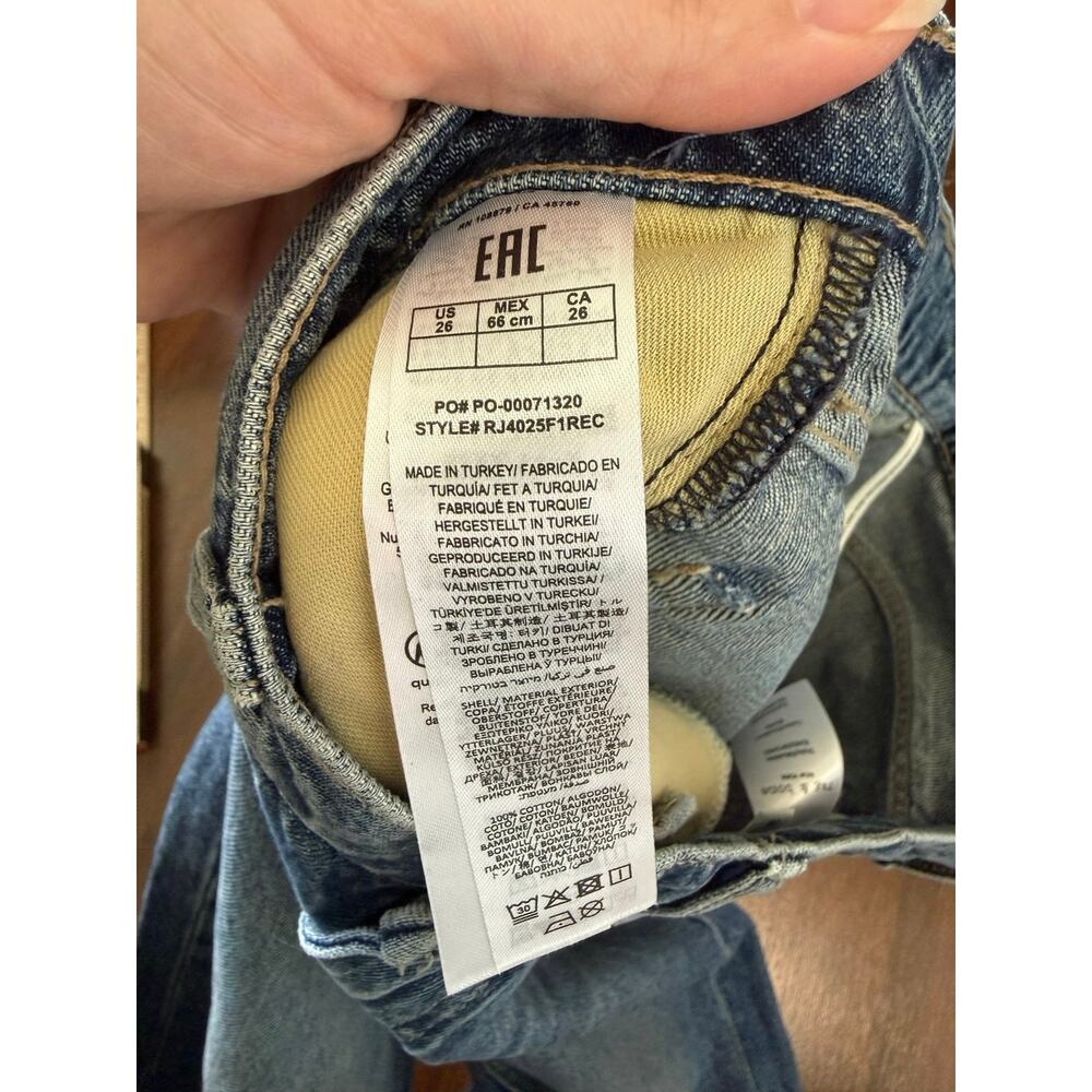 Rag & Bone Saige Low Rise Relaxed Straight Jeans Sz 26 Casual Denim Grunge - Picture 9 of 9